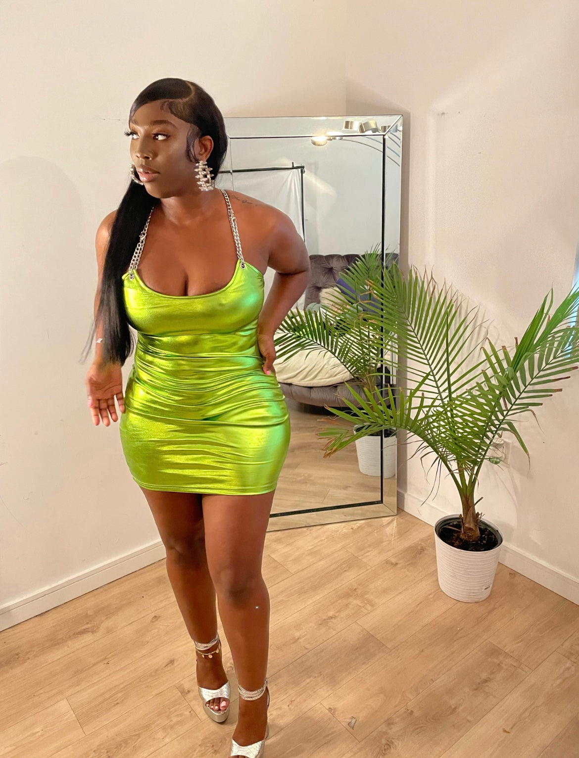 Poison Ivy Metallic Dress
