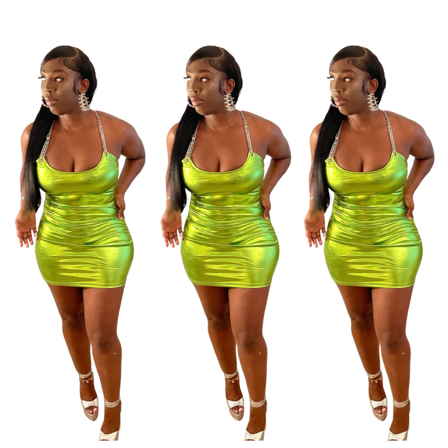 Poison Ivy Metallic Dress