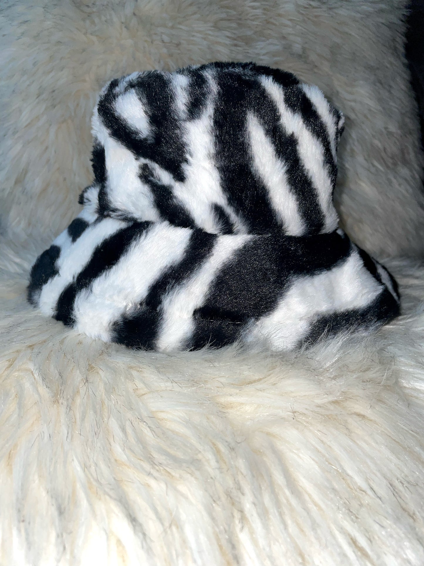 Zebra Fur Bucket Hat